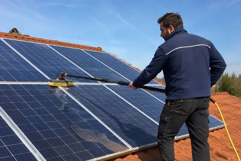 Nettoyage et entretien de panneaux solaires à la Peyratte