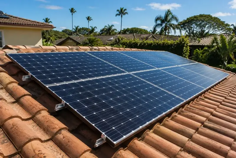 Installation de panneaux solaires à la Peyratte
